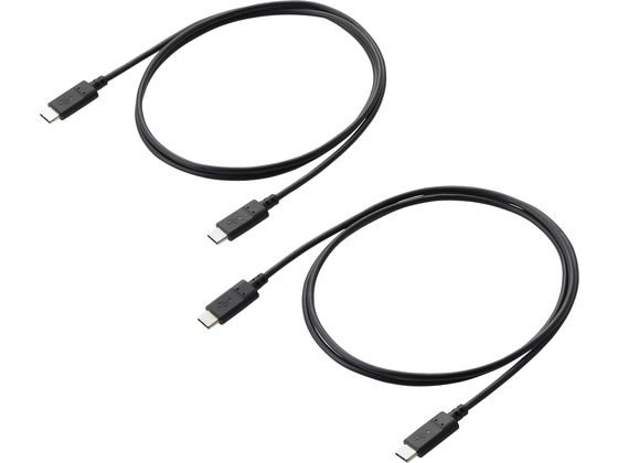 エレコム Type-Cケーブル 1m PD 60W 2本 ブラック MPA-CCTW10BK エレコム Type-Cケーブル 1m PD 60W 2本 ブラック MPA-CCTW10BK