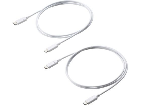 エレコム Type-Cケーブル 1m PD 60W 2本 ホワイト MPA-CCTW10WH エレコム Type-Cケーブル 1m PD 60W 2本 ホワイト MPA-CCTW10WH