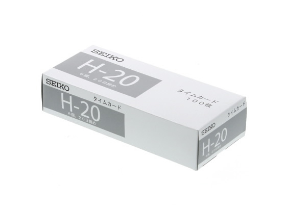 セイコー QR用タイムカード 100枚入 H-20カード セイコー QR用タイムカード 100枚入 H-20カード