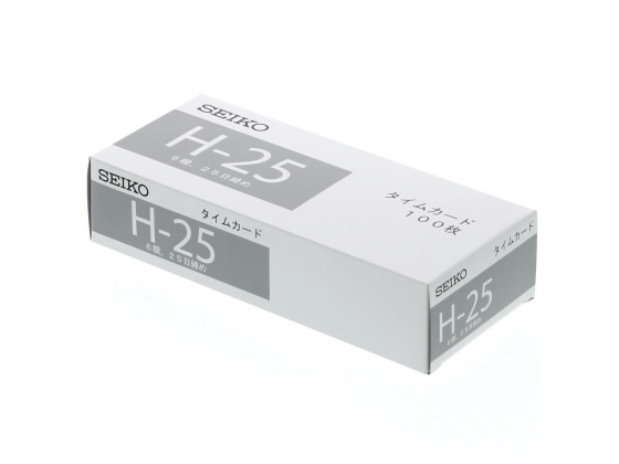 セイコー QR用タイムカード 100枚入 H-25カード セイコー QR用タイムカード 100枚入 H-25カード
