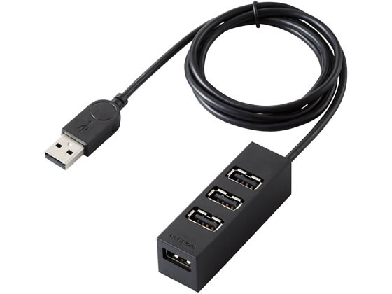 エレコム 機能主義USBハブ 長ケーブル4ポート U2H-TZ427BBKが1,351円