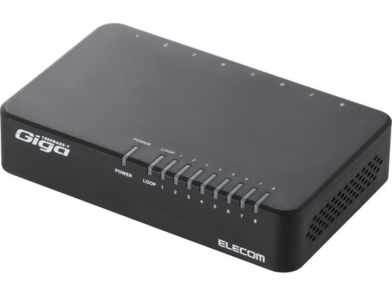 エレコム 1000BASE-T対応スイッチングハブ8ポート 電源外付 磁石付 エレコム 1000BASE-T対応スイッチングハブ8ポート 電源外付 磁石付