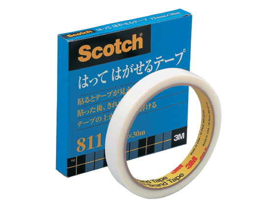 3M スコッチ貼ってはがせるテープ 12mm×30m 811-3-12