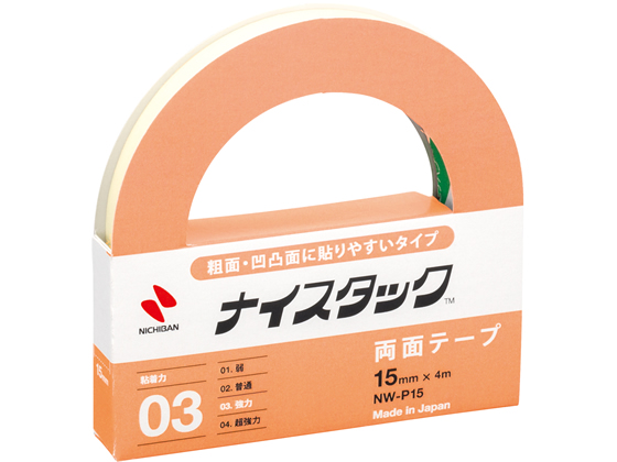 ニチバン ナイスタック粗面・凹凸面に貼りやすい 15mm NW-P15