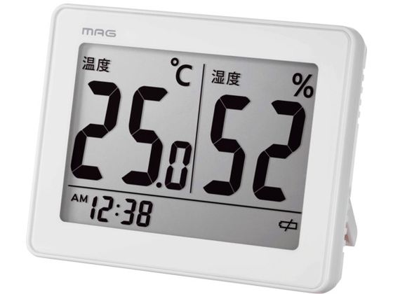 MAG 温湿度計 デジタル スカイ 時計 環境目安 置き掛け兼用 スタンド ホワイト TH-109WH-Z TH-109 WH-Z MAG 温湿度計 デジタル スカイ 時計 環境目安 置き掛け兼用 スタンド ホワイト TH-109WH-Z TH-109 WH-Z