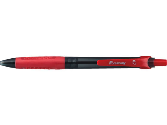 Forestway ノック式油性ボールペン 0.7mm 赤