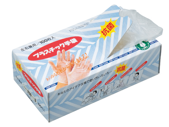 おたふく手袋 抗菌プラスチックディスポ手袋S おたふく手袋 抗菌プラスチックディスポ手袋S