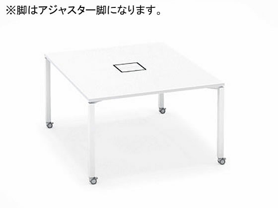 コクヨ ワークフィット Std両面 W1200D1400 ホワイト×白脚アジャスター