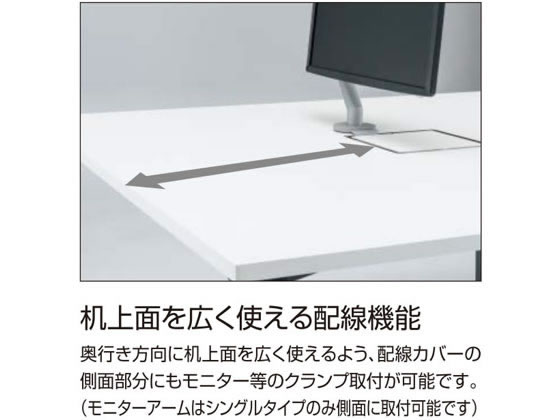 コクヨ ワークフィット Std片面 W1600D800 ホワイト×白脚 キャスター 