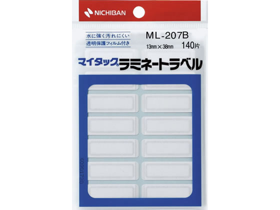ニチバン マイタックラミネートラベル青13×38 14片×10シート ML-207B