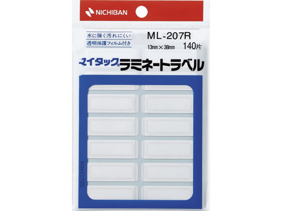 ニチバン マイタックラミネートラベル赤13×38 14片×10シート ML-207R