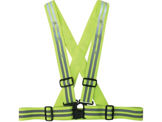 喜多 LEDストレッチ安全ベルト 4.8cm幅 No6100 ライム フリー 喜多 LEDストレッチ安全ベルト 4.8cm幅 No6100 ライム フリー