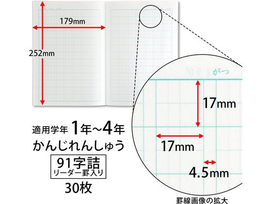 キョクトウ かんがえる学習帳 かんじれんしゅう 91字詰 L417が132円 ココデカウ