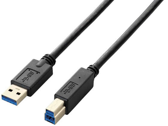 エレコム USB3.0ケーブル A-Bタイプ 3m ブラック USB3-AB30BK エレコム USB3.0ケーブル A-Bタイプ 3m ブラック USB3-AB30BK