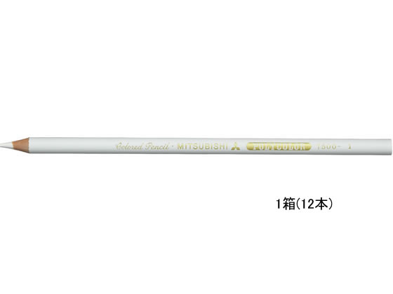 三菱鉛筆 ポリカラー(色鉛筆) 白 12本 K7500.1