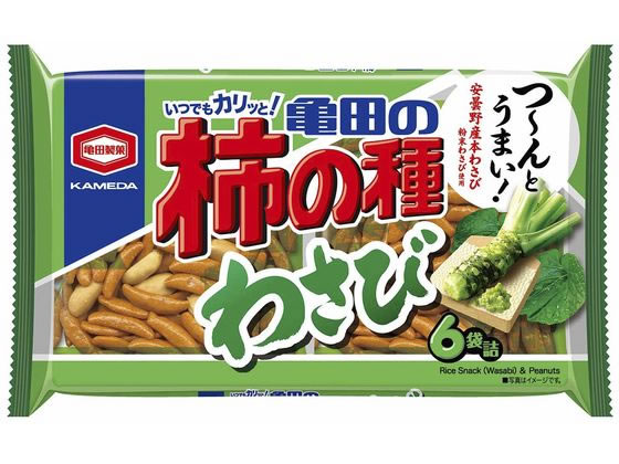 亀田製菓 亀田の柿の種 わさび 6袋 亀田製菓 亀田の柿の種 わさび 6袋