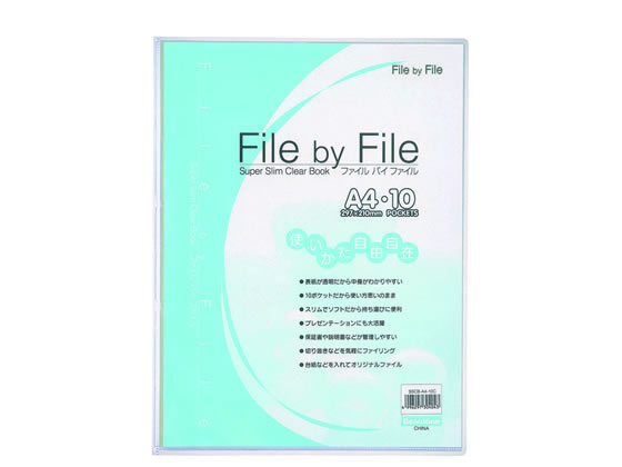 ビュートン スーパースリムクリヤーブック A4 10ポケット クリヤー