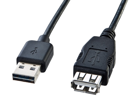 サンワサプライ USB延長ケーブル A-Aメス 3m ブラック KU-REN3