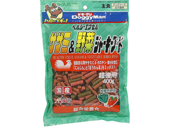 ドギーマンハヤシ ヘルシーエクセル ササミ&野菜ジャーキーフード 400g ドギーマンハヤシ ヘルシーエクセル ササミ&野菜ジャーキーフード 400g