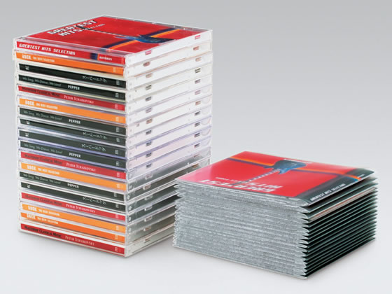 コクヨ CD／DVD用ソフトケース(MEDIA PASS)1枚収容 白 100枚 EDC-CME1