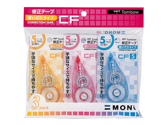 トンボ鉛筆 修正テープ モノCF 3個セット KCA-321