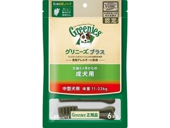 グリニーズプラス 成犬用中型犬用体重11〜22kg 6本