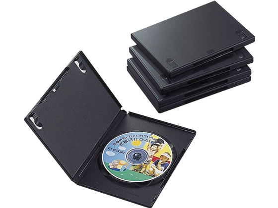 エレコム DVDトールケース 5枚パック ブラック CCD-DVD02BK