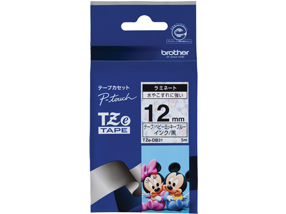 ブラザー TZテープ ベビーミッキーブルー TZe-DB31