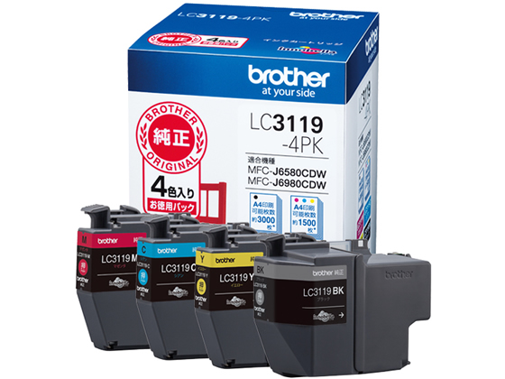 ブラザー インクカートリッジ 大容量4色パック LC3119-4PK ブラザー インクカートリッジ 大容量4色パック LC3119-4PK