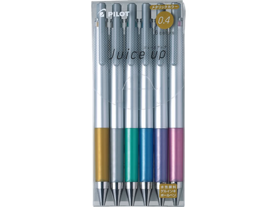 パイロット ゲルインキボールペン ジュースアップ メタリック 0.4mm 6色セット