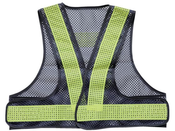 TRUSCO メッシュ安全ベスト ショート丈 紺*イエロー 着丈420mm TRUSCO メッシュ安全ベスト ショート丈 紺*イエロー 着丈420mm