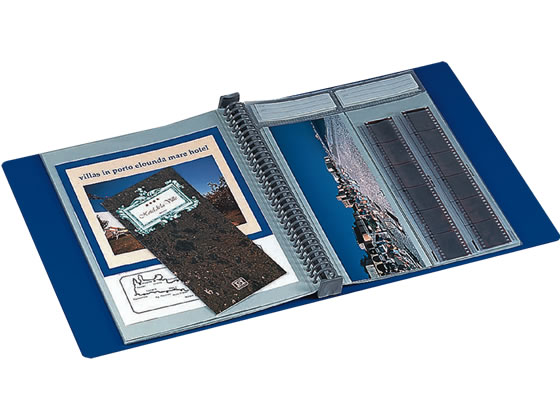 コクヨ フォトファイルA4 台紙なしタイプ(標準セットのみ) 30穴 青 ｱ