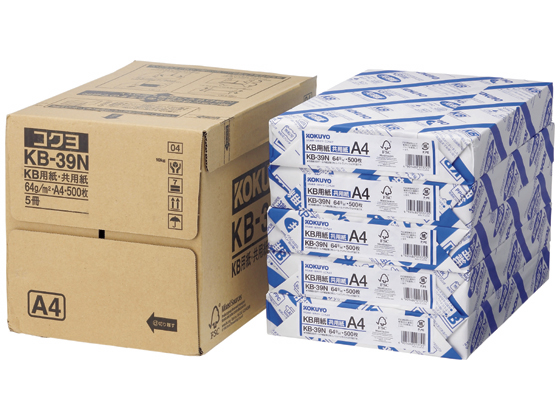 コクヨ KB用紙(共用紙) 64g A4 500枚×5冊 KB-39N