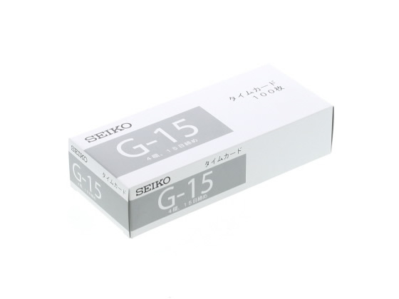 セイコー QR用タイムカード G-15カード 100枚 CA-G15 セイコー QR用タイムカード G-15カード 100枚 CA-G15