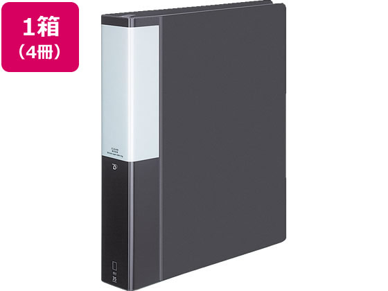 コクヨ クリヤーブック POSITY差替式A4 30穴背幅53 ダークグレー4冊