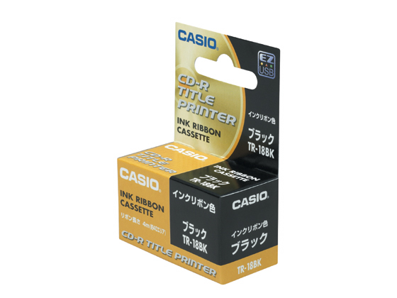 カシオ インクリボン ブラック DISCタイトルプリンター用 TR-18BK