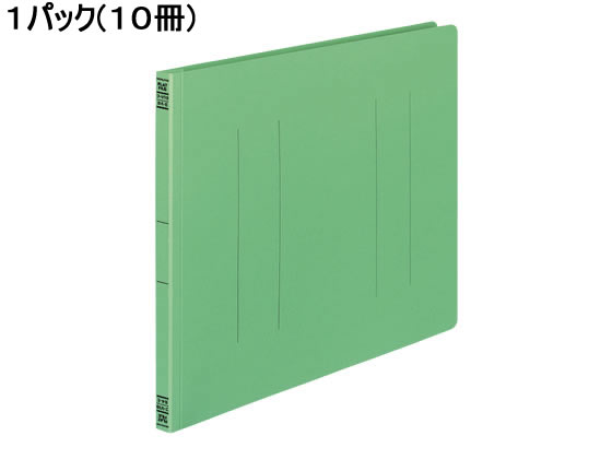 コクヨ フラットファイルV B4ヨコ とじ厚15mm 緑 10冊 フ-V19G