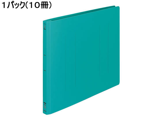 コクヨ フラットファイルPP B4ヨコ とじ厚15mm 緑 10冊 フ-H19G