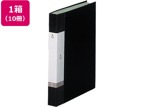 リヒトラブ リクエスト クリヤーブック A4タテ 40ポケット 黒 10冊