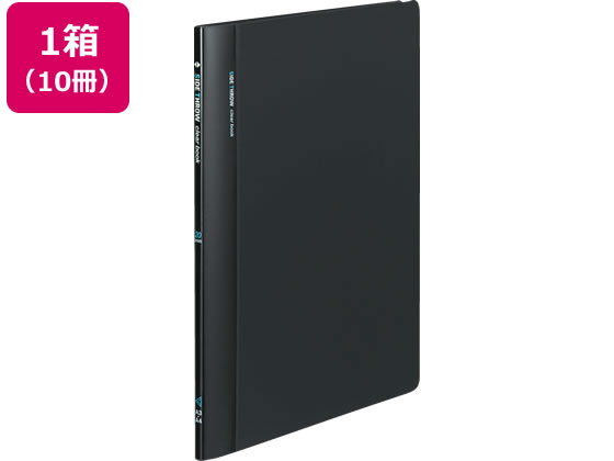 コクヨ クリヤーブック 固定式サイドスローA4 20ポケット ダークグレー 10冊