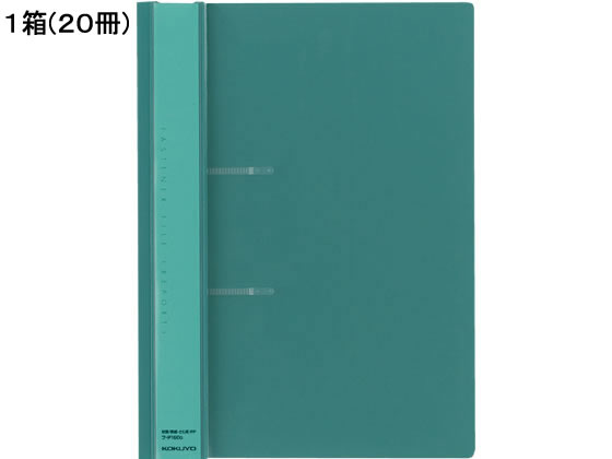 コクヨ ファスナーファイル〈レポート〉 A4タテ 2穴 100枚収容 緑 20冊