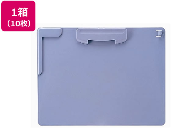 ライオン事務器 クリップボード A4ヨコ 長辺とじ ブルー 10枚