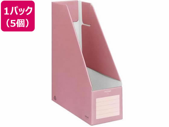 コクヨ ファイルボックスS A4タテ 背幅102mm ピンク 5個 フ-E450P
