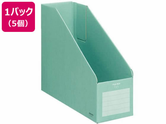 コクヨ ファイルボックスE & S A4タテ 背幅102mm 緑 5個 フ-E455G