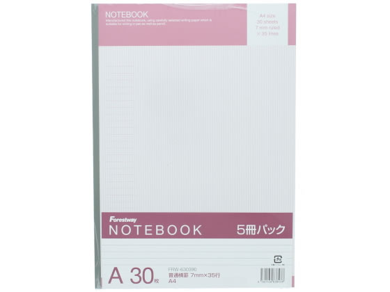 Forestway ノートブック A4 A罫 5冊