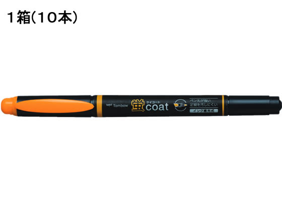 トンボ鉛筆 蛍コート 橙 10本 WA-TC93