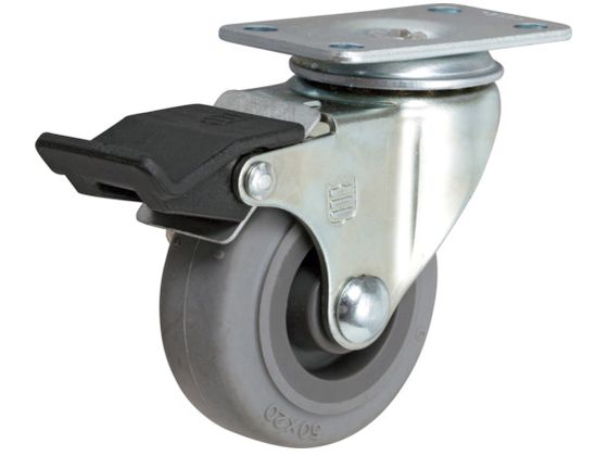 SAMSONG プレート式軽荷重用キャスター 自在ストッパー付き 50mm TP3020-01-PLY-FLB SAMSONG プレート式軽荷重用キャスター 自在ストッパー付き 50mm TP3020-01-PLY-FLB