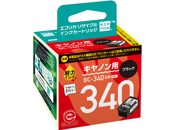 エコリカ キャノン用リサイクルインクカートリッジBC-340 エコリカ キャノン用リサイクルインクカートリッジBC-340