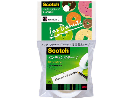 3M スコッチ メンディングテープドーナツ詰替テープ幅18mm 810DNR-2