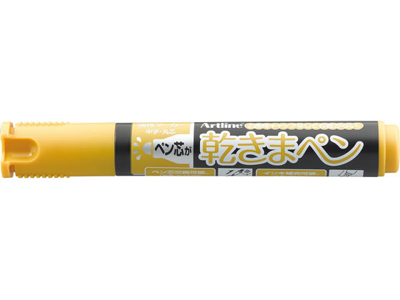 シヤチハタ 乾きまペン 中字 丸芯 黄土色 K-177Nオウド